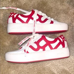 Michael Kors Poppy Lace Up MK Sig Small WMNS platform sneakers